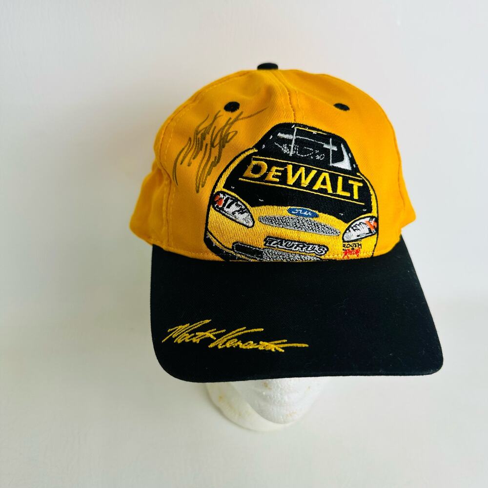 Roush Racing Dewalt Matt‎ Kenseth Trucker Baseball Hat Snap Back Autographed